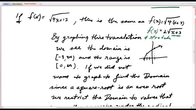 Power Functions, Domain and Range