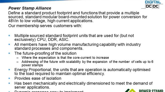 Power Stamp Alliance and Artesyn PSA Stamps
