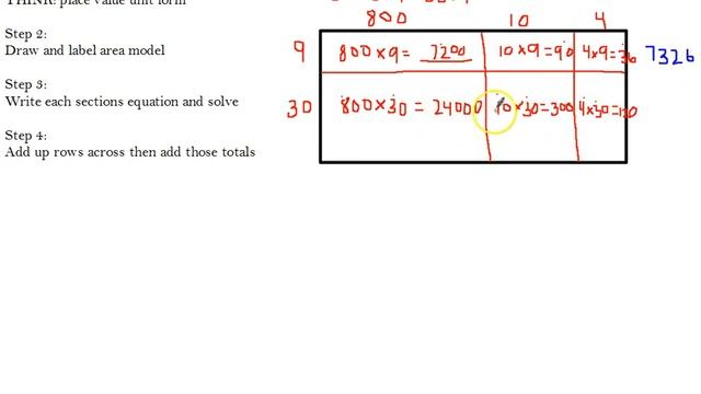 Module 2 Lesson 6   Connecting Area Model to Standard Algorithm with Larger Numbers