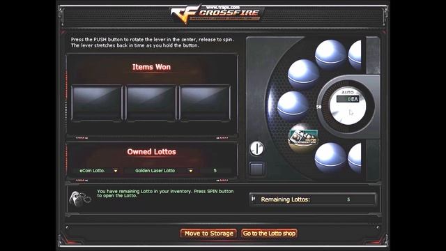 CrossFire Philippines - Golden Laser Lotto