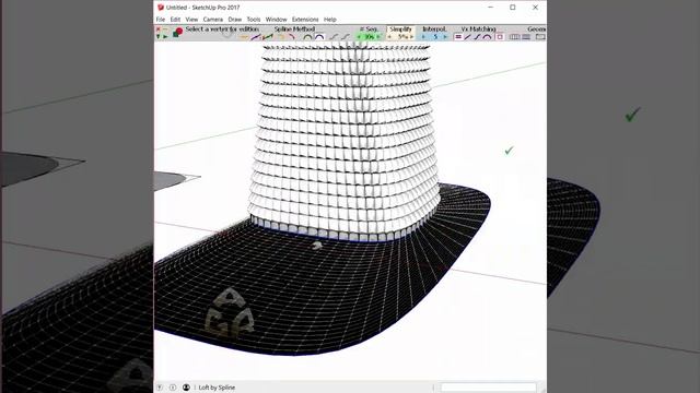 Designing and 3d modeling a scaly tower using Sketchup