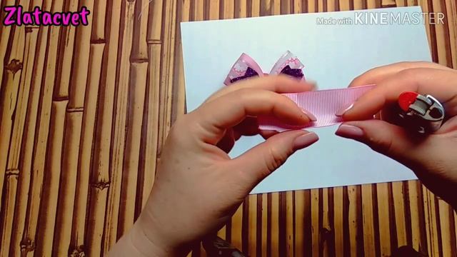 Нежные и красивые бантики канзаши.Tender and beautiful kansashi bows.