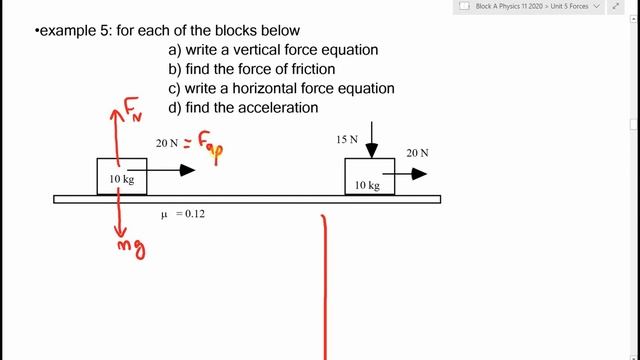 Physics 11 U5L6 More Friction Examples