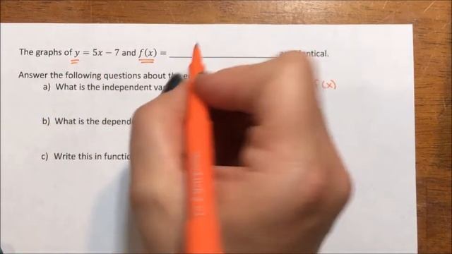 Function Notation - Definition
