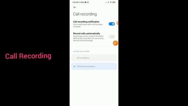 Redmi Note 9 Pro Max Call Recoding Settings || How To Use