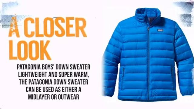 Patagonia Down Sweater Jacket Boy's- Andes Blue - TheSkiBum.com