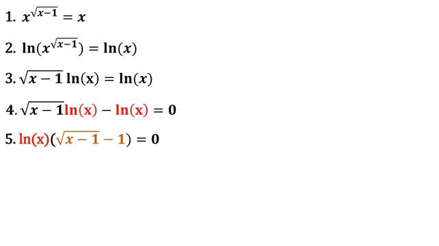 x^sqrt(x-1)=x