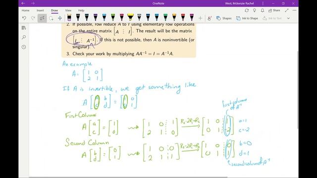 Gauss Jordan Method for Finding Inverses - Sage Included