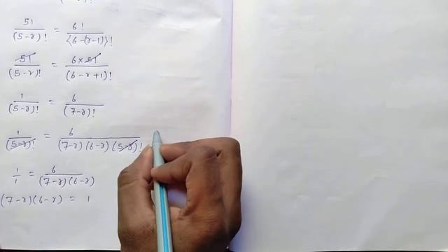 Find r if 5pr=^6 pr-1