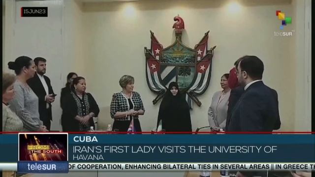 Cuba: The First Lady of Iran visits the University of Havana