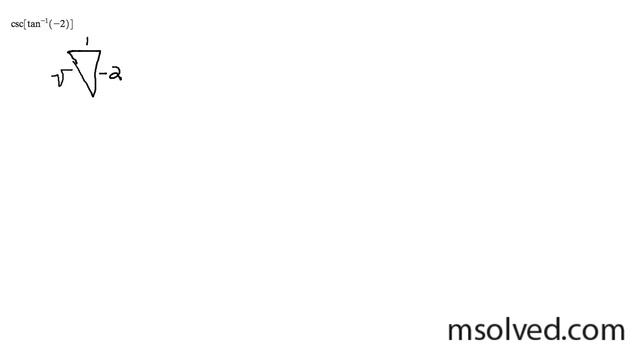 csc(tan^-1(-2))