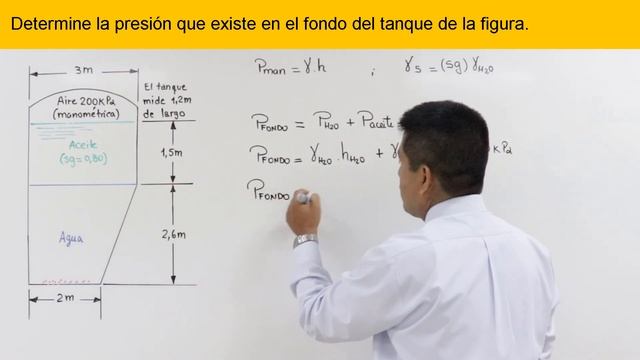 PROBLEMAS DE ESTÁTICA DE FLUIDOS - PRESIONES MANOMÉTRICAS