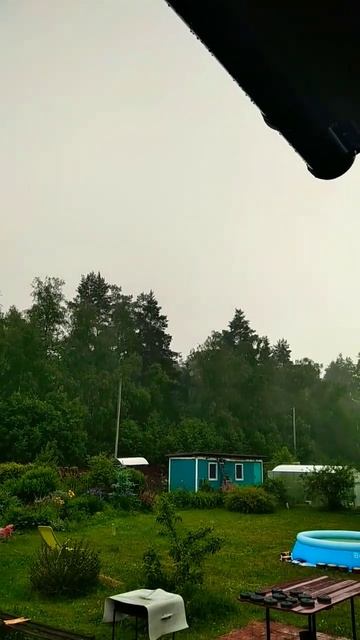 ⚡⛈️Суперячейковая гроза в Сосново 24.06.2023. жесть!