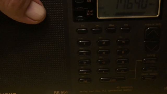 China Radio International  17640 kHz captado en mi radio aleman marca: SIEMENS modelo RK 661