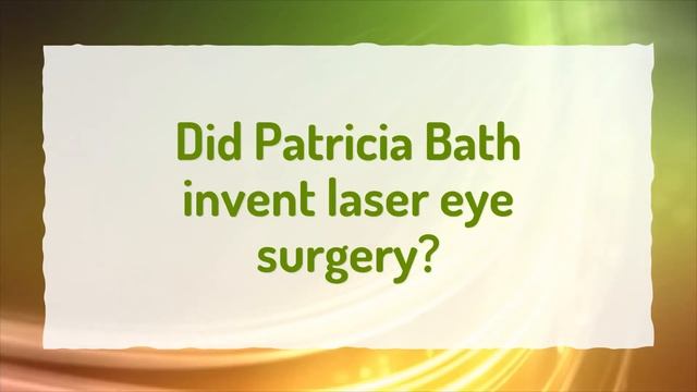 Who invented eye laser surgery?