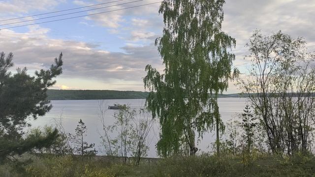 Река Волга паром поселок Юрино Республика Марий Эл