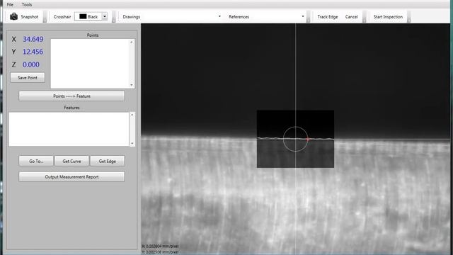 Camera edge tracker