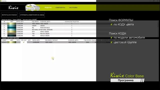 KIWIX PRO | Система цветоподбора