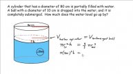 Volume problem - raised water level in a cylinder