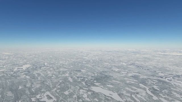 Flying Over Pulkovo to Murmansk, Heading North from Saint Petersburg, Russia (Россия)