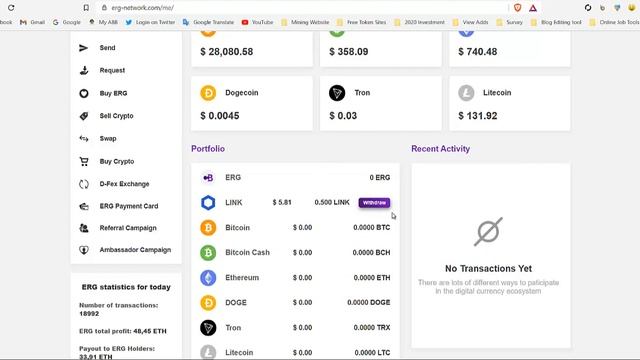 💥How to Claim 5.83 Dollar Worth Link Coin II ERG Network II Listed Coin II Earn With Ajmal💥