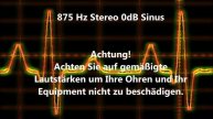 875 Hz Sinus Ton Test 0dB Stereo Piepton Wave Ton