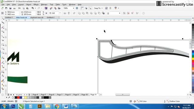 CORELDRAW TUTORIAL  Every creativity used for learning - CALVIN LOGO & LETTER HEAD - do not miss