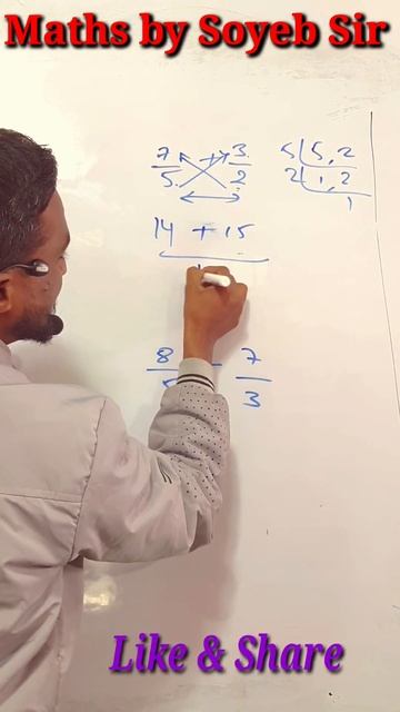 Addition of fraction if denominators are not equal #mathstrick