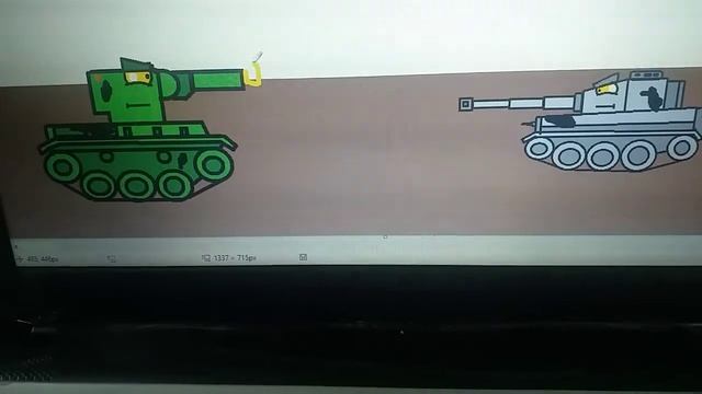 Kv-2 VS Tiger. Cartoons about tanks.