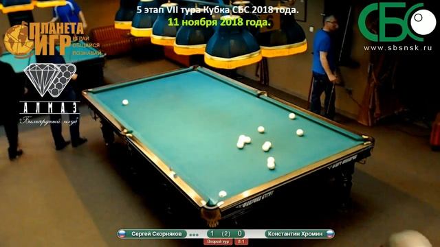 Скорняков - Хромин. 5 этап VII тура Кубка СБС 2018 года.