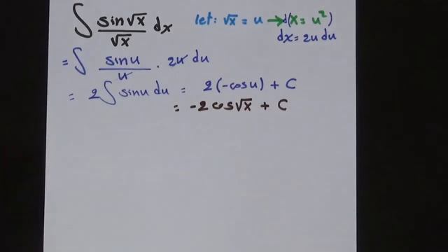 integral of sin(sqrt(x))/sqrt(x) dx Integration of trigonometric functions تكامل الدوال المثلثية