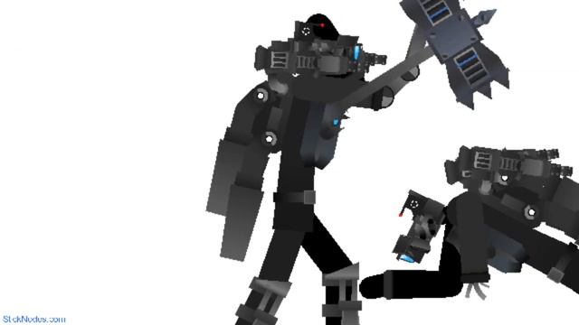 saw upgrade Titan cameraman vs injured upgrade Titan cameraman di stick nodes