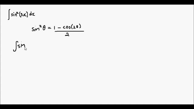 Integral of sin^2(x) using the Half Angle Formula