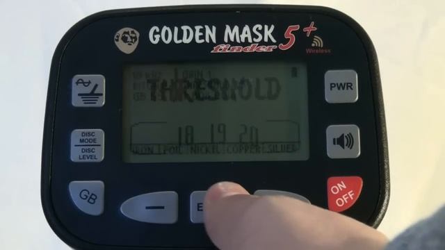 The new Golden Mask 5+ (power box) metal detector - menu