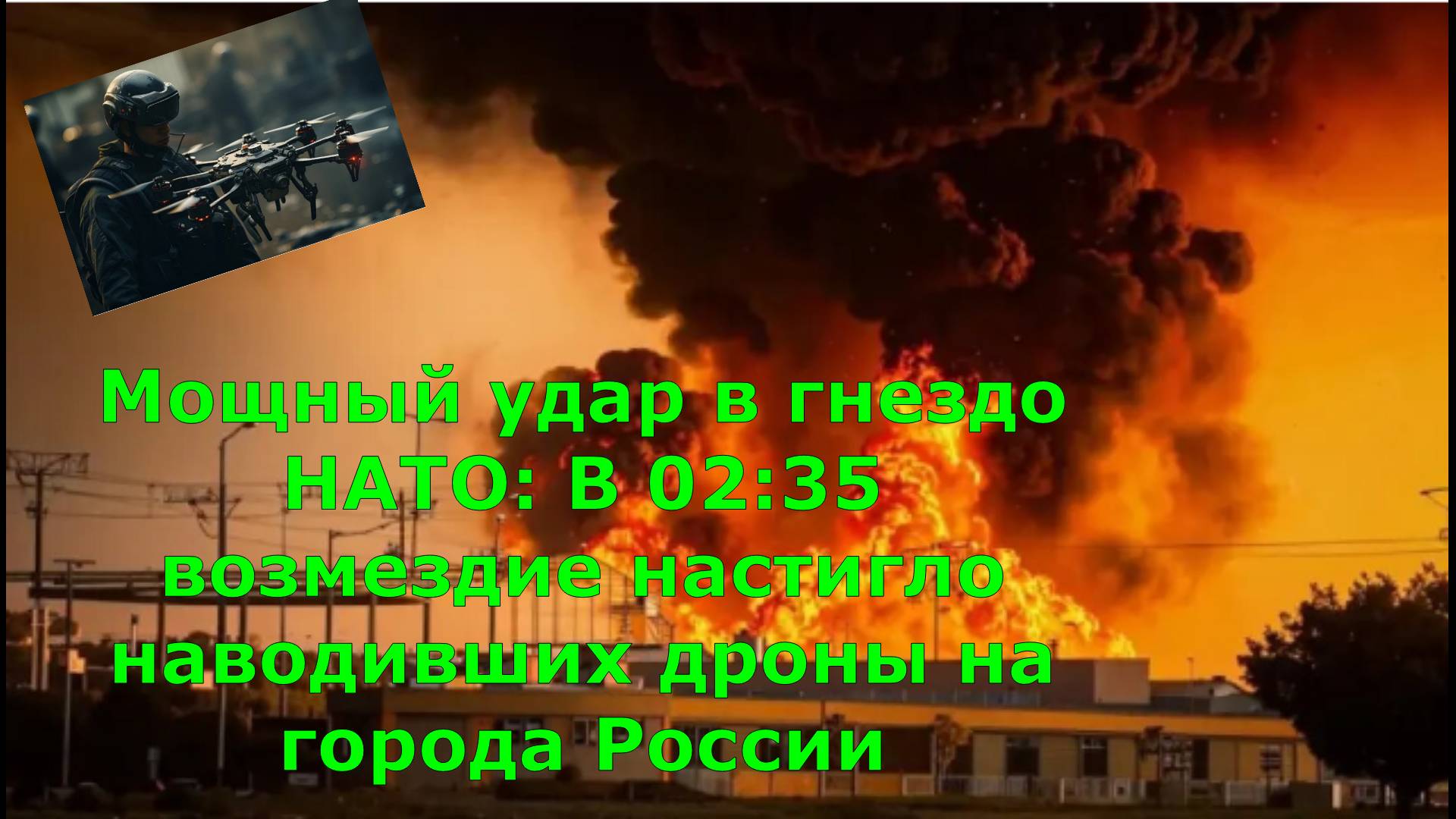 Мощный удар в гнездо НАТО: В 02:35 возмездие настигло наводивших дроны на города России