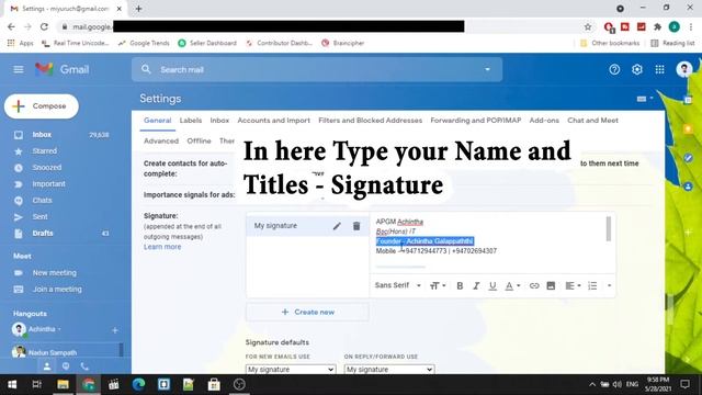 How to add  Signature to your Gmail account easily 2021