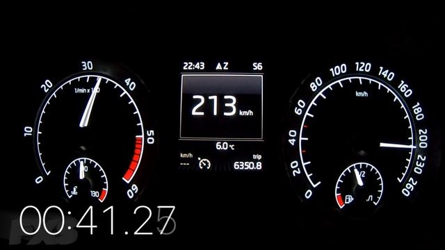 Skoda Superb 2.0TDI 4x4 - Acceleration 0-223 km/h (TOP SPEED)