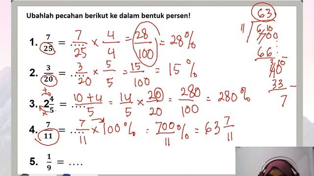 Mengubah Pecahan Menjadi Persen dan Sebaliknya | Matematika Level 4