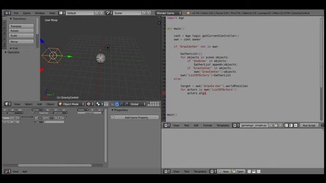 Planetary gravity  - Blender Artist Help