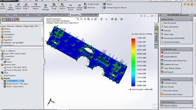 Solidworks Static Simulation