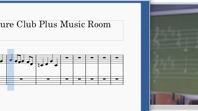 Doki Doki Literature Club Plus Music room chalkboard music
