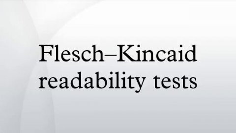 Flesch–Kincaid readability tests