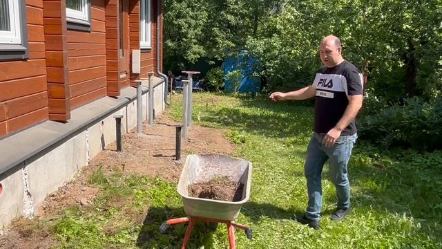 Подготовка утеплённой отмостки в Одинцовском районе