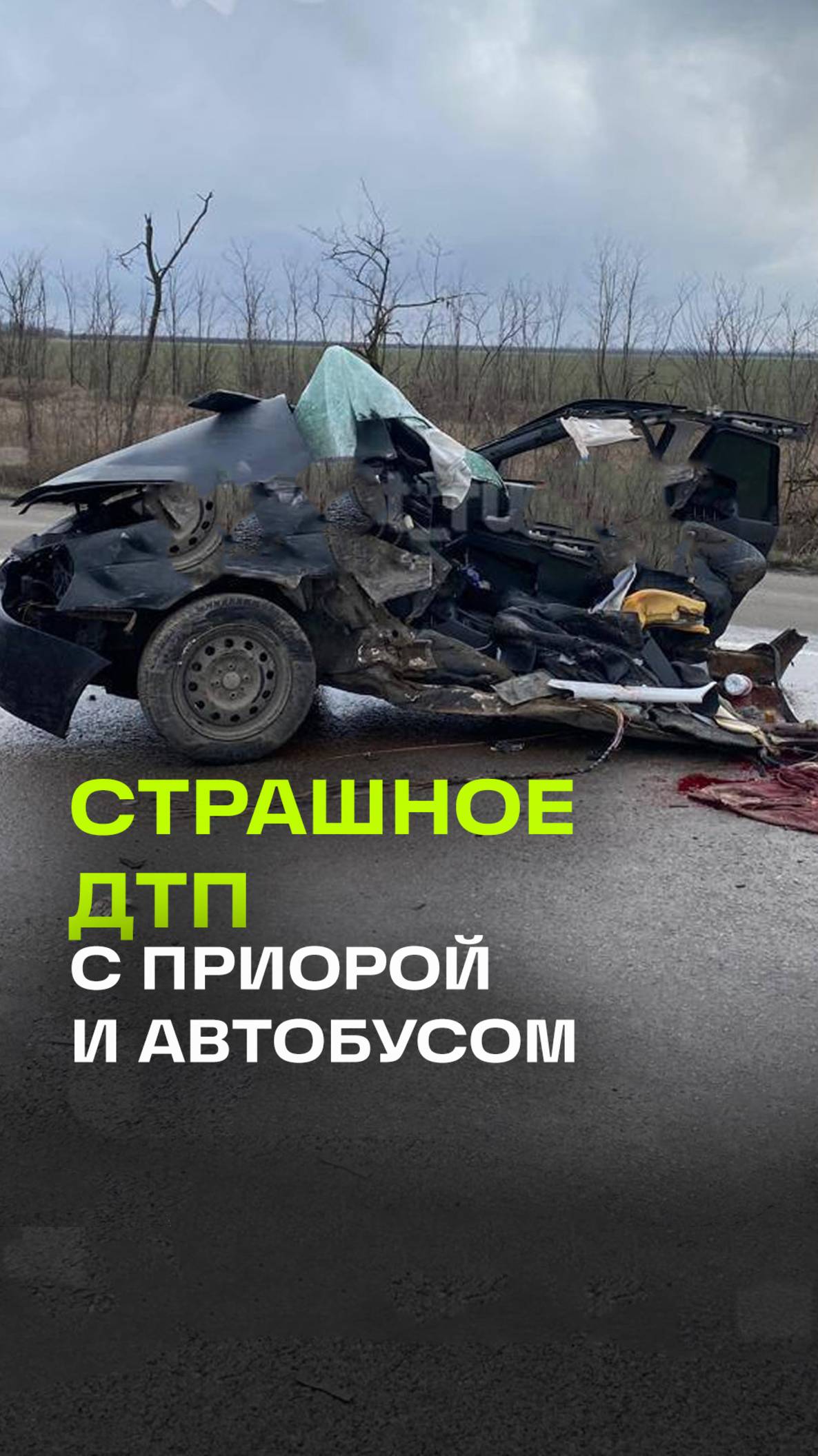 Приору разорвало пополам: смертельная авария с автобусом и двумя машинами в Ростовской области