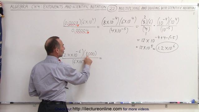 Algebra - Ch. 4: Exponents & Scientific Notation (22 of 33) Multi. & Div. Scientific Notation 1