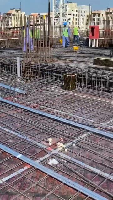 Strands Pull Inside The GI Duct For Post tension Concrete slab.#shortvideo #shorts
