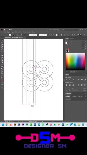 How to design HM logo with Ellipse tool