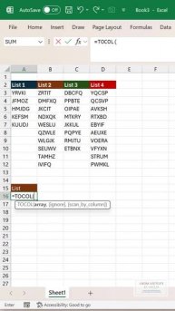 Tocol function in Excel #vikominstitute #excel #tocol