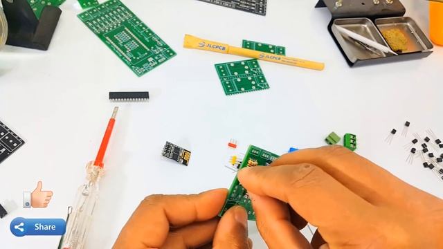 تجميع وتجهيذ لوحة السمارت هوم التصميم الثاني  Smart Home (PCB) 2