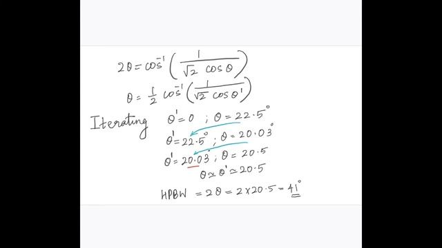 Numericals related to Half power Beamwidth and Beamwidth between first nulls